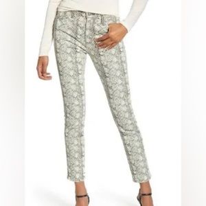 AG Adriano Goldschmied The Mari High Rise Straight Jeans in Snake Print -Size 26